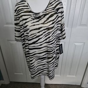 BonWorth Zebra Print Women's Blouse